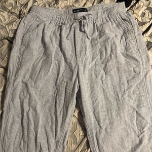 Abercrombie & Fitch Baggy Light Blue Linen Pants Size Large